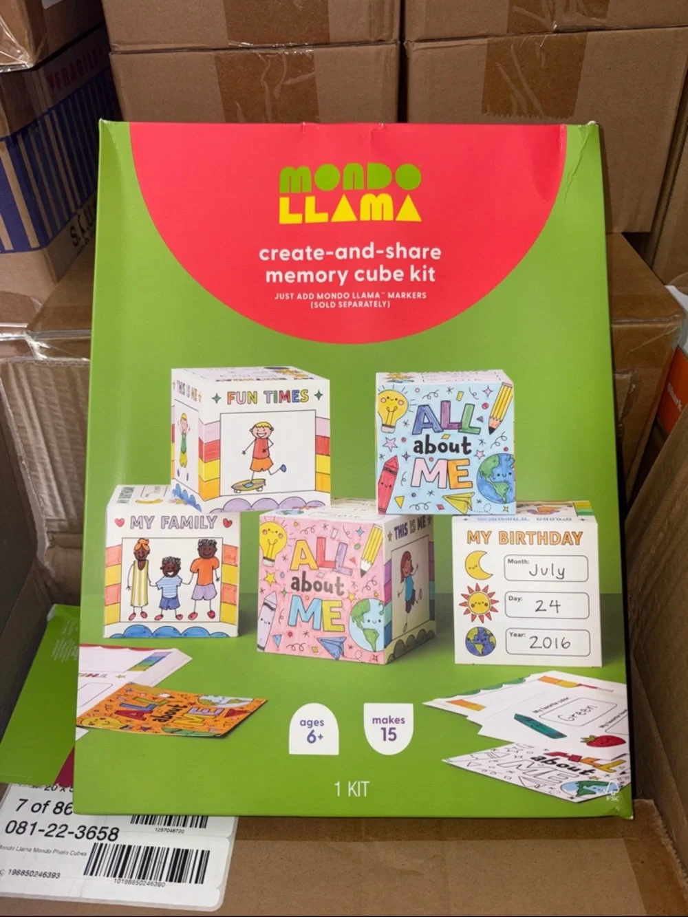 Mondo Llama Create-and-Share Memory Cube Kit — Green